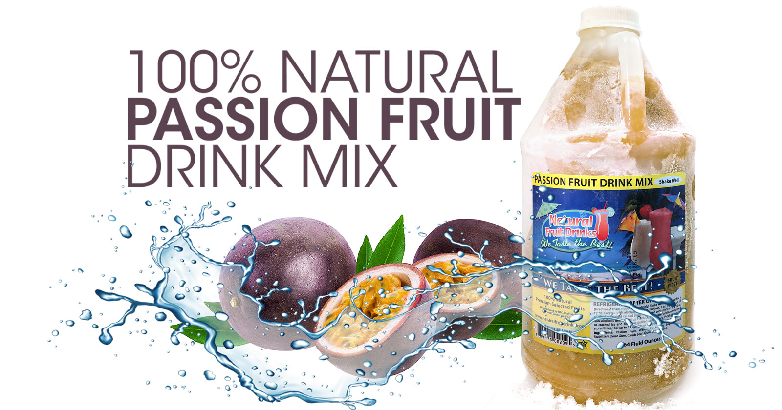 100% Natural Passion Fruit Drink Mix