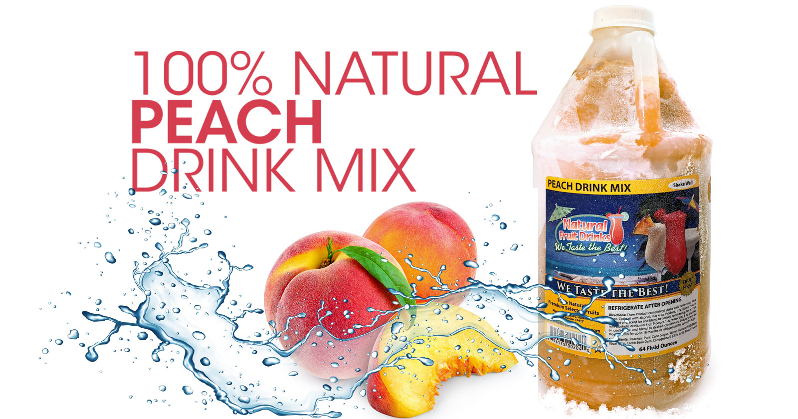 100% Natural Peach Drink Mix