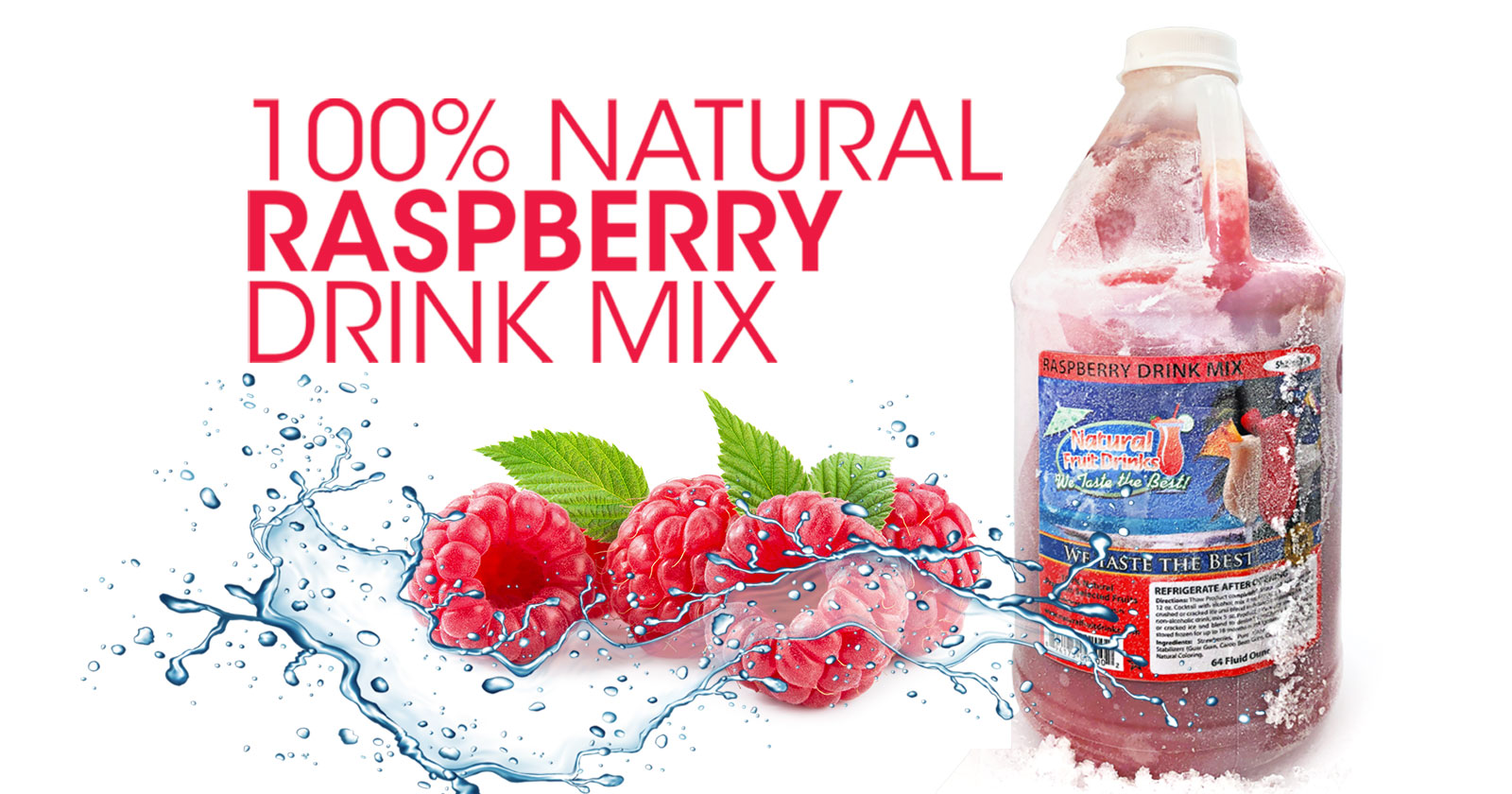 100% Natural Raspberry Drink Mix