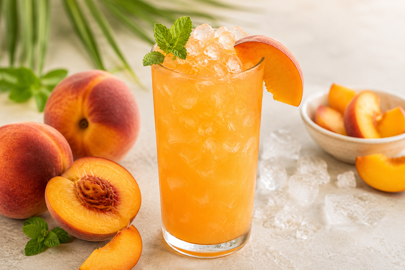 Peach Crush Cocktail made with our Peach Puree