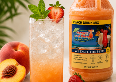 Sparkling Peach Soda Mocktail